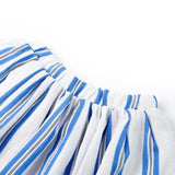 VidaXL Jupe enfant 104 bleu cobalt et blanc