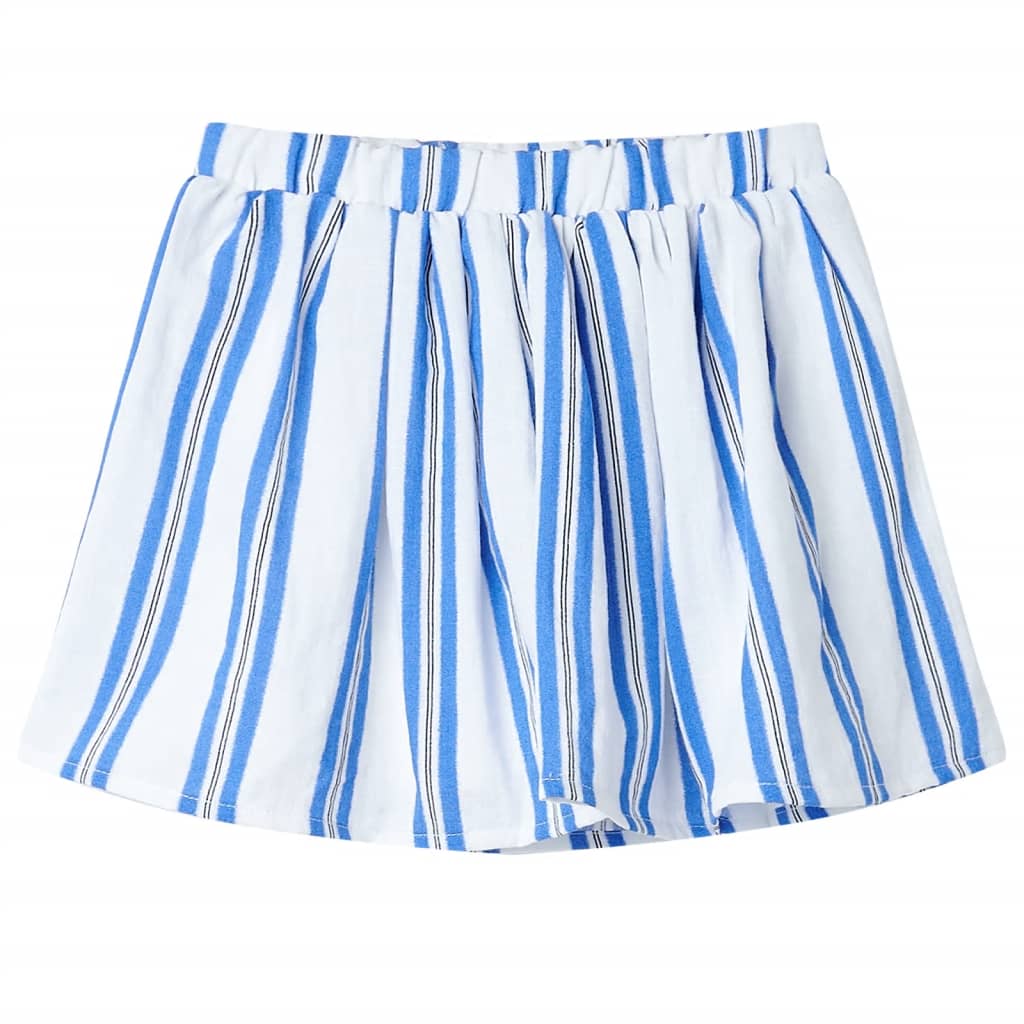 VidaXL Jupe enfant 116 bleu cobalt et blanc