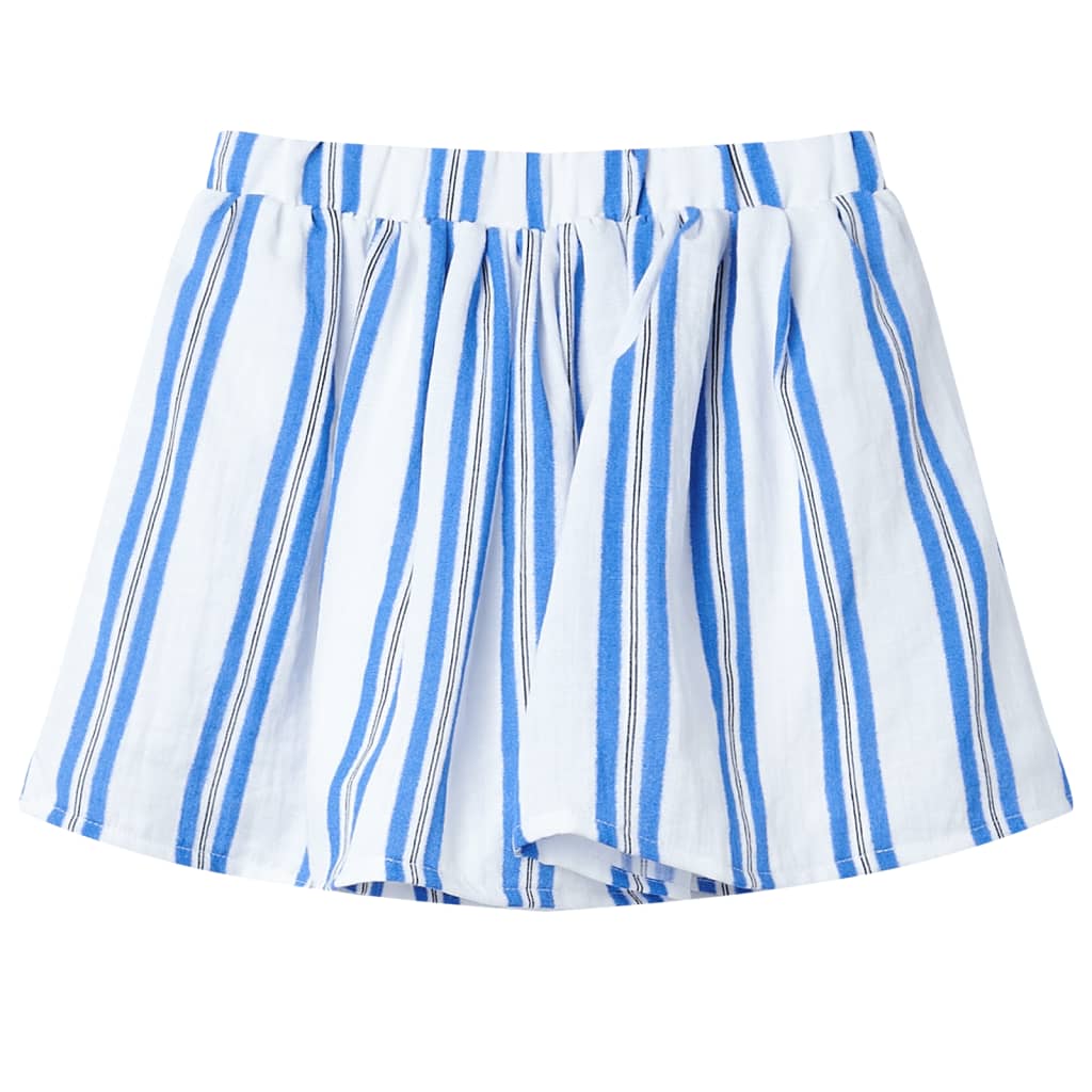 VidaXL Jupe enfant 116 bleu cobalt et blanc