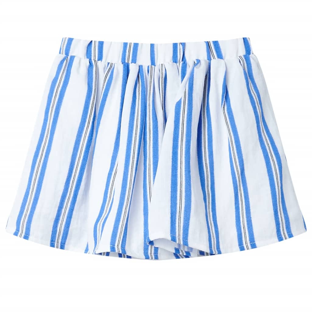 VidaXL Jupe enfant 128 bleu cobalt et blanc