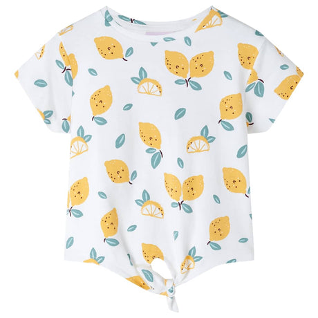 VidaXL Chemise enfant avec bouton dans l'ourlet 92 écru