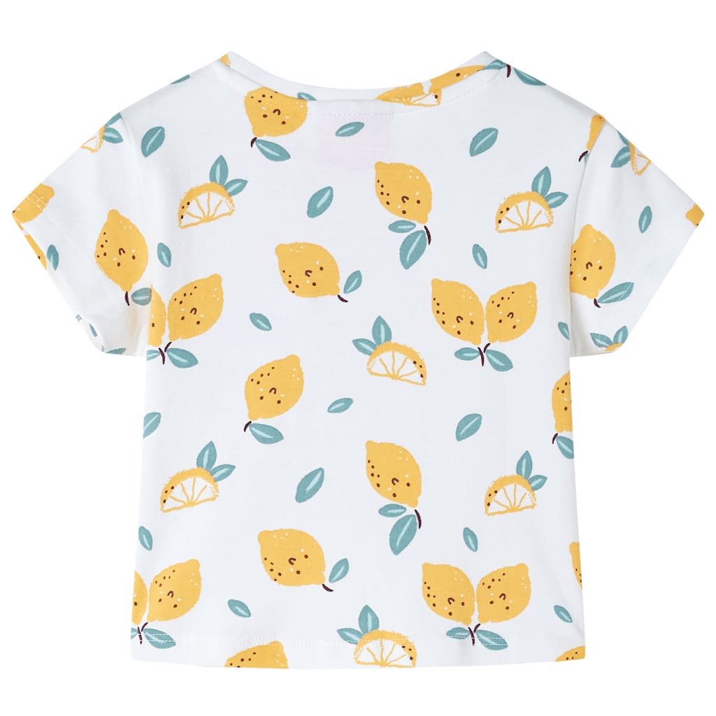 VidaXL Chemise enfant avec bouton dans l'ourlet 92 écru
