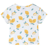 VidaXL Chemise enfant avec bouton dans l'ourlet 92 écru