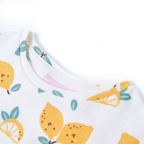 VidaXL Chemise enfant avec bouton dans l'ourlet 92 écru