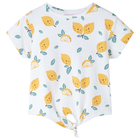 VidaXL chemise enfant avec bouton dans l'ourlet 104 écru
