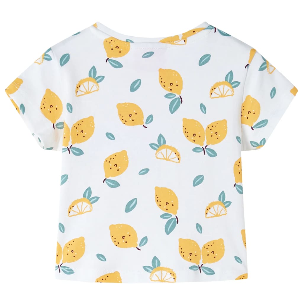 VidaXL Chemise enfant avec bouton dans l'ourlet 116 écru