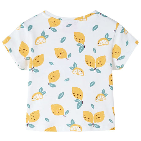 VidaXL Chemise enfant avec bouton dans l'ourlet 116 écru