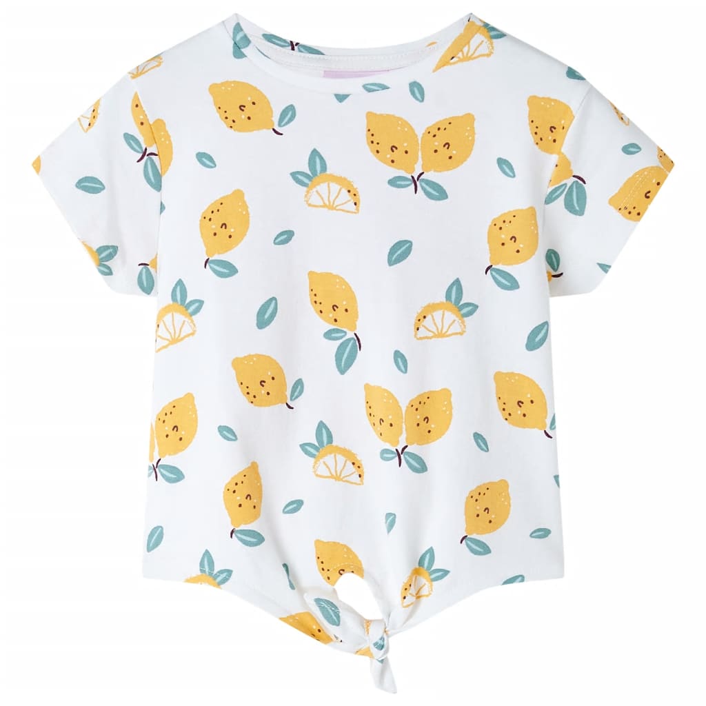 VidaXL chemise enfant avec bouton dans l'ourlet 128 écru