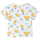 VidaXL chemise enfant avec bouton dans l'ourlet 128 écru