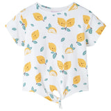 VidaXL Chemise enfant avec bouton dans l'ourlet 140 écru