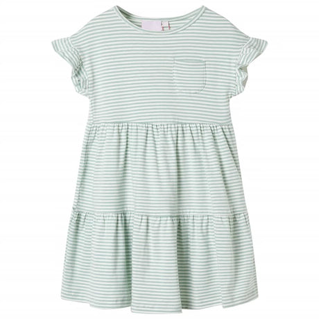 VidaXL Robe enfant avec volants sur les manches 92 menthe