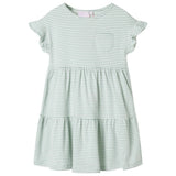 VidaXL Robe enfant avec volants sur les manches 104 menthe