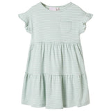 VidaXL Robe enfant avec volants sur les manches 116 menthe