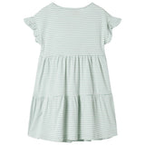 VidaXL Robe enfant avec volants sur les manches 116 menthe