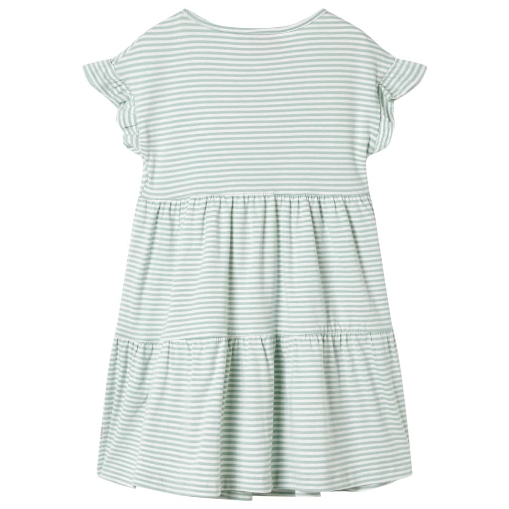 VidaXL Robe enfant avec volants sur les manches 128 menthe