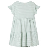 VidaXL Robe enfant avec volants sur les manches 128 menthe
