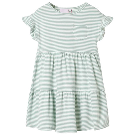 VidaXL Robe enfant avec volants sur les manches 140 menthe
