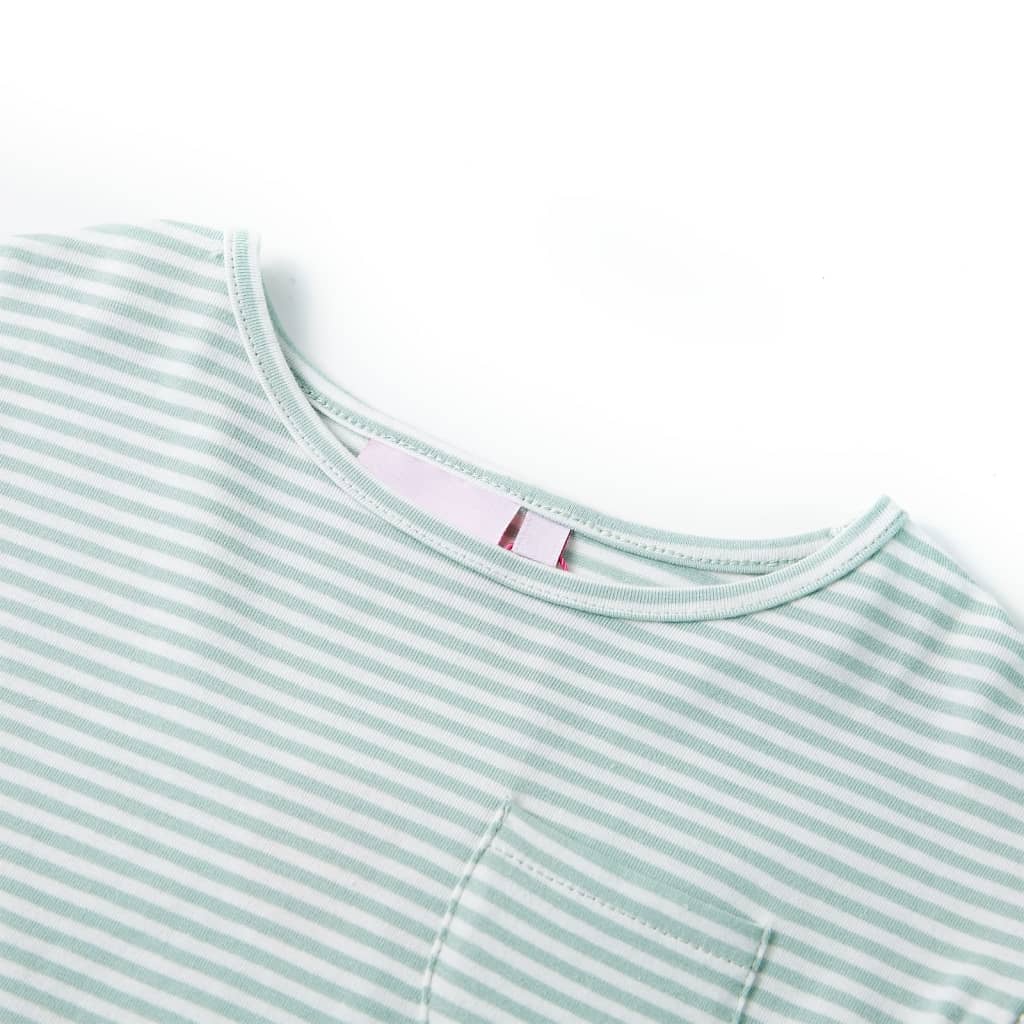 VidaXL Robe enfant avec volants sur les manches 140 menthe