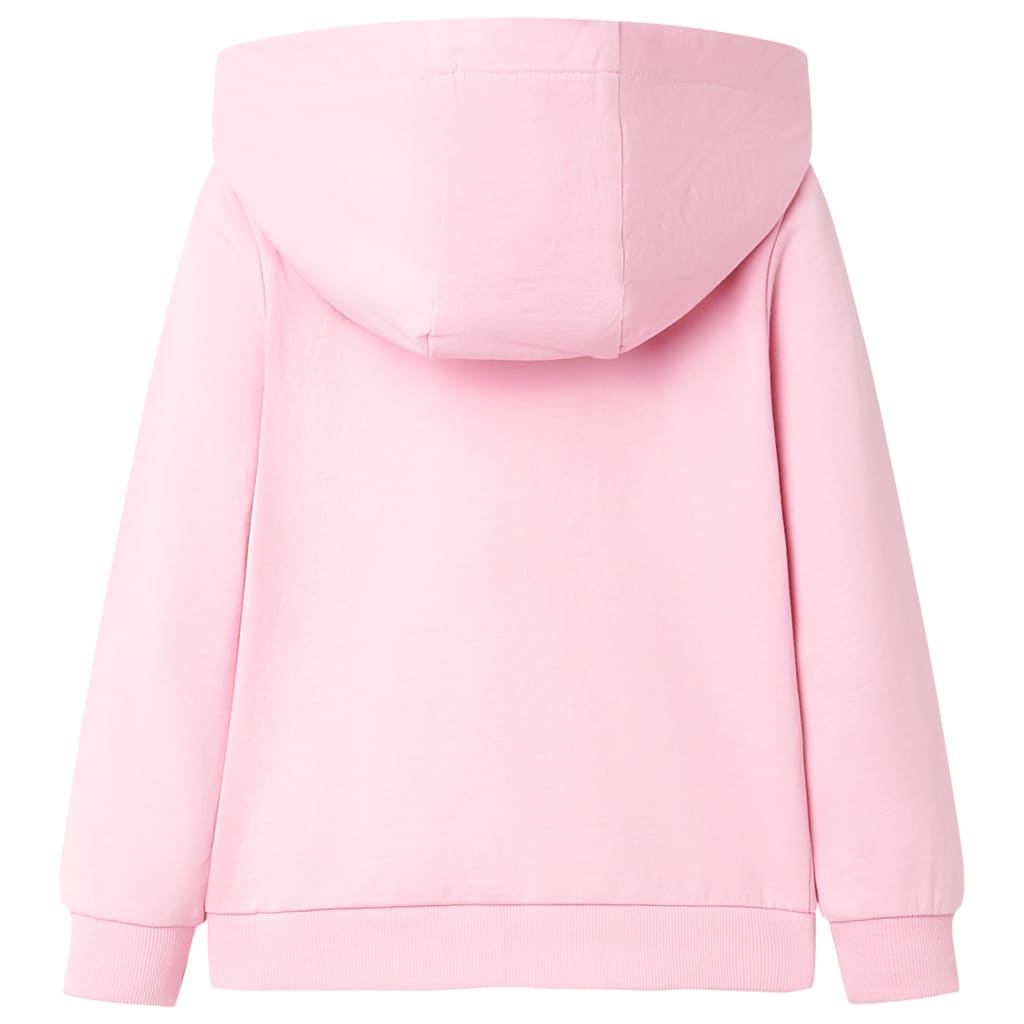 VidaXL Cardigan enfant avec capuche et fermeture éclair 116 rose vif