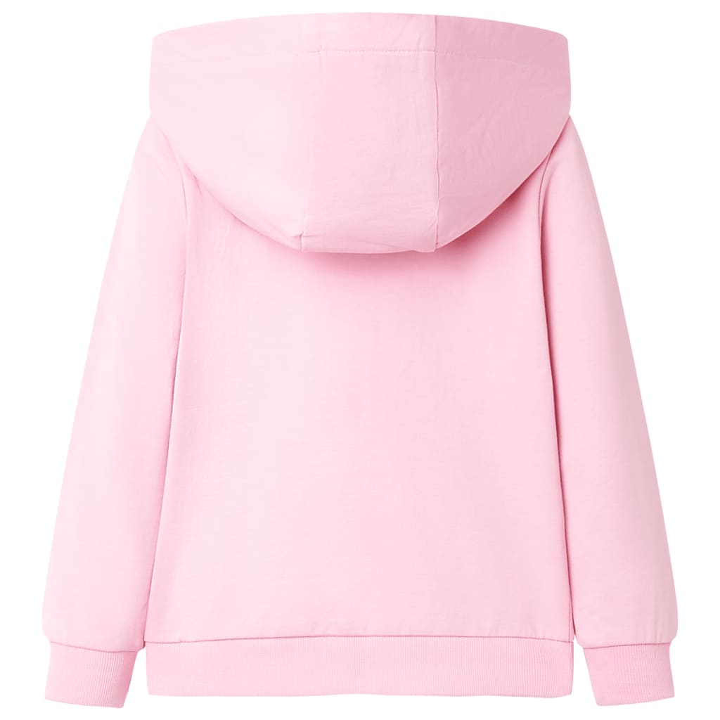 VidaXL Cardigan enfant avec capuche et fermeture éclair 128 rose vif
