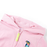 VidaXL Cardigan enfant avec capuche et fermeture éclair 140 rose vif