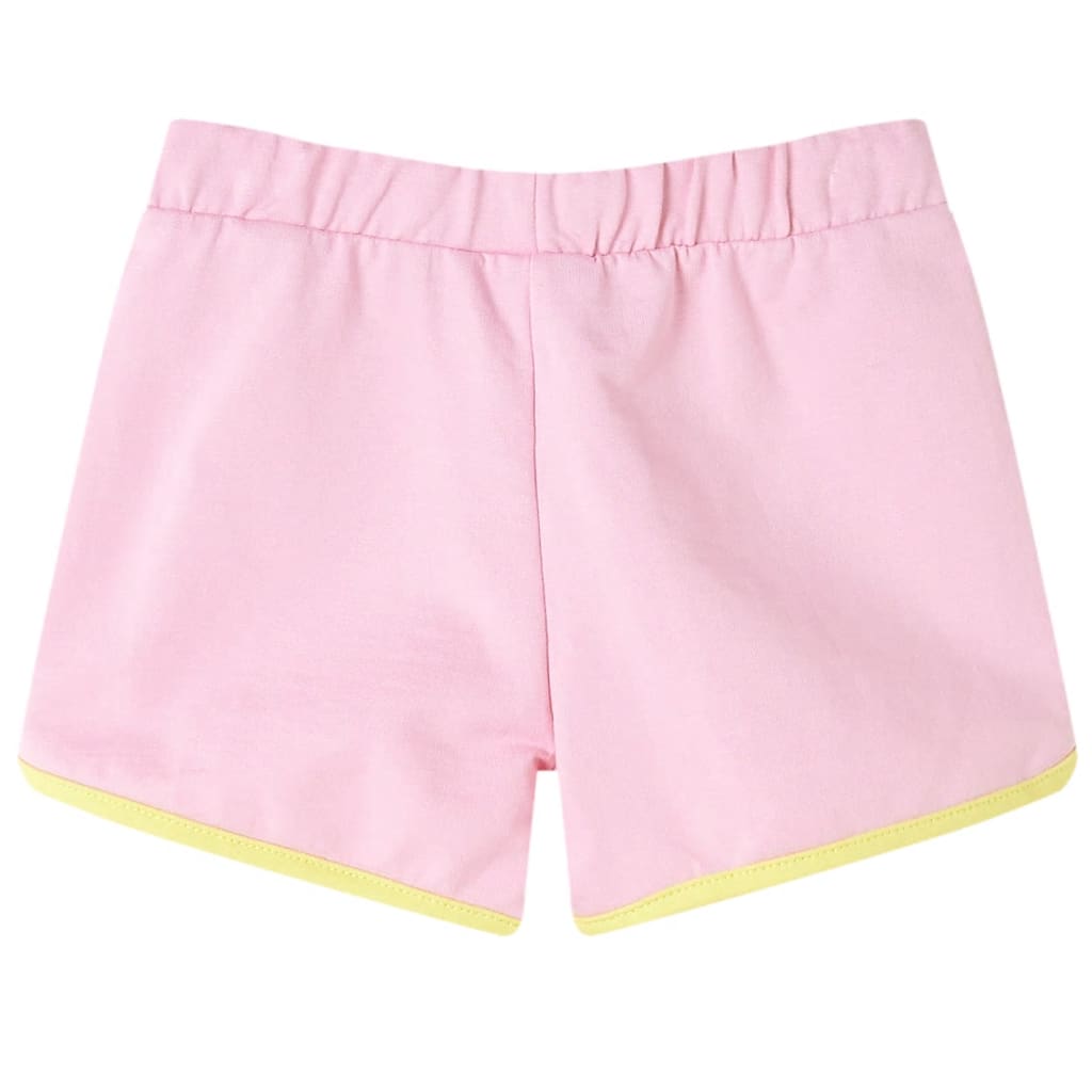 VidaXL short enfant avec passepoil 104 rose vif