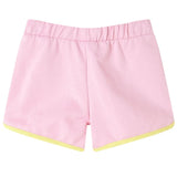 VidaXL short enfant avec passepoil 116 rose vif