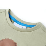 VidaXL Chemise enfant à manches courtes 128 kaki clair