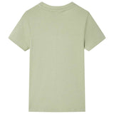 VidaXL chemise enfant manches courtes 140 kaki clair