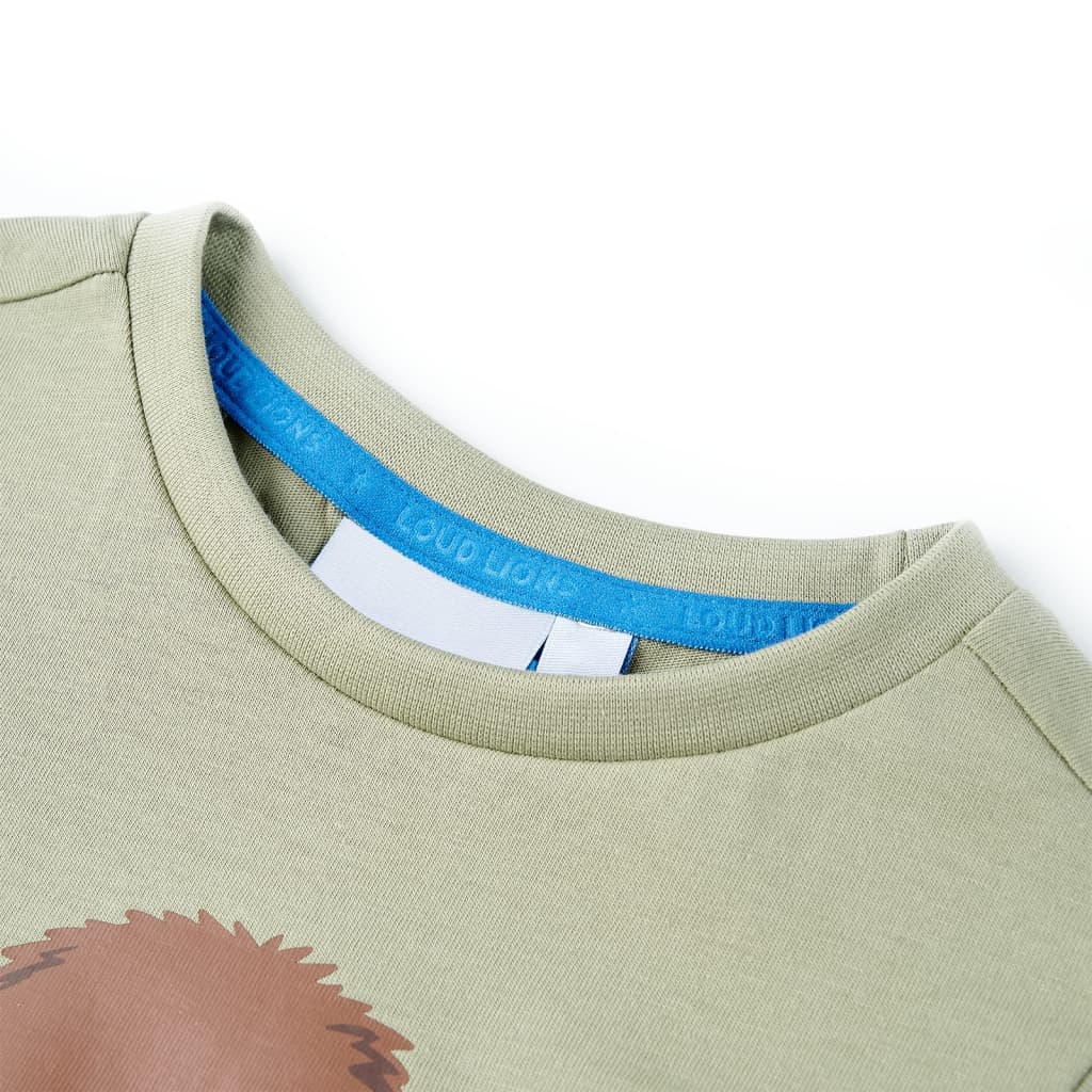 VidaXL chemise enfant manches courtes 140 kaki clair