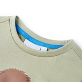 VidaXL chemise enfant manches courtes 140 kaki clair