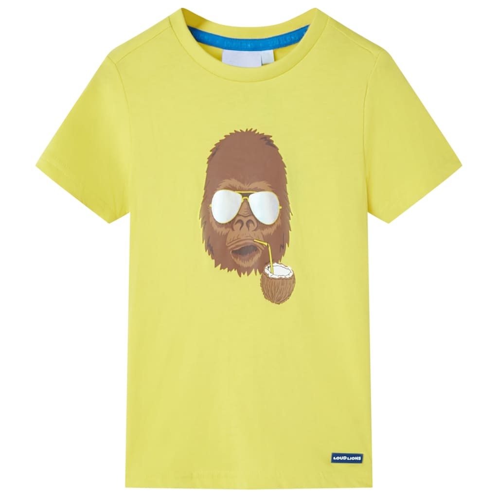 VidaXL Chemise enfant à manches courtes 128 jaune