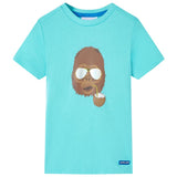 VidaXL Chemise enfant à manches courtes 92 bleu mer