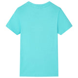 VidaXL Chemise enfant à manches courtes 128 bleu mer