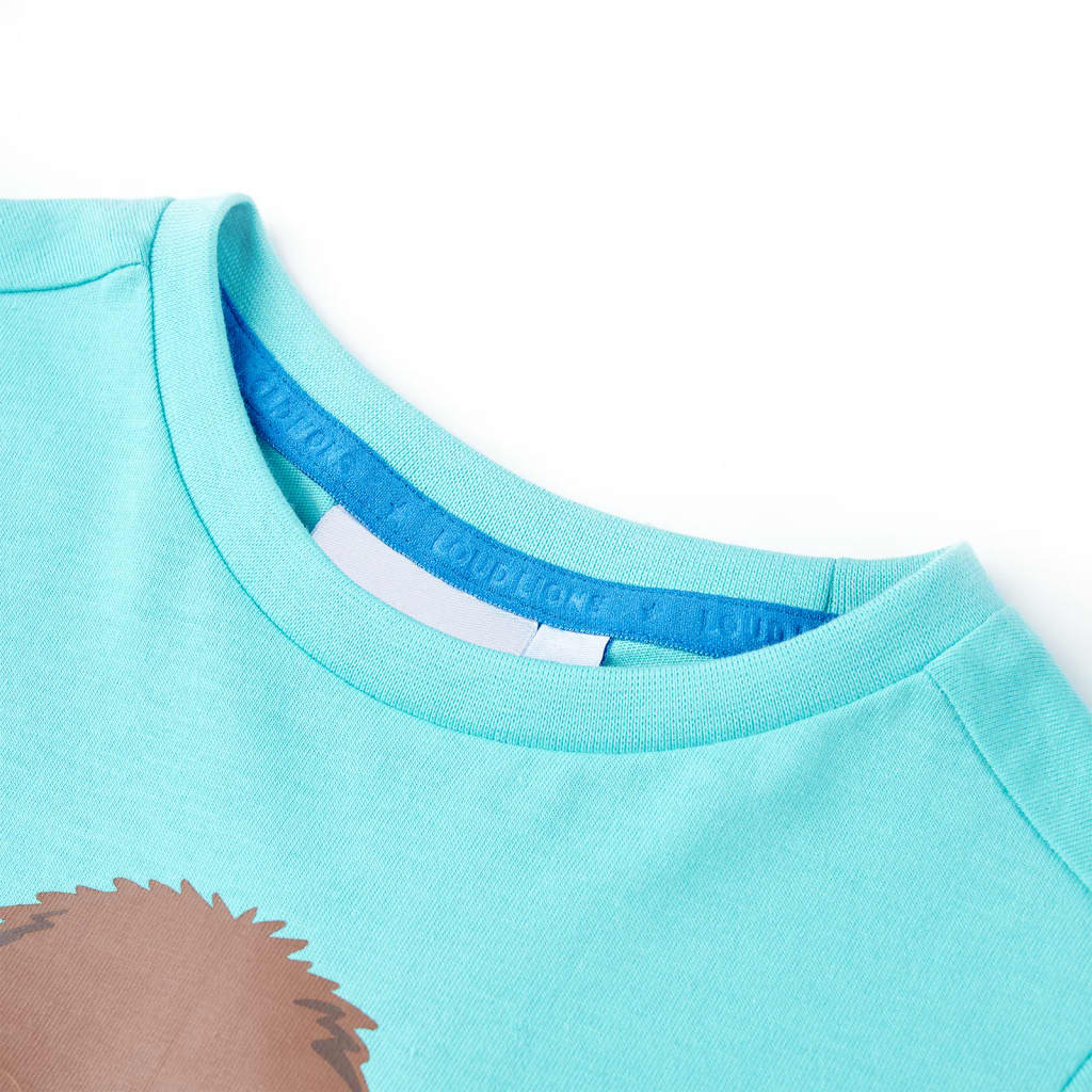 VidaXL Chemise enfant à manches courtes 128 bleu mer