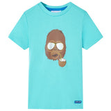 VidaXL Chemise enfant à manches courtes 140 bleu mer
