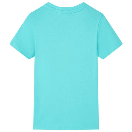 VidaXL Chemise enfant à manches courtes 140 bleu mer