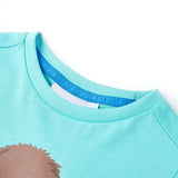 VidaXL Chemise enfant à manches courtes 140 bleu mer