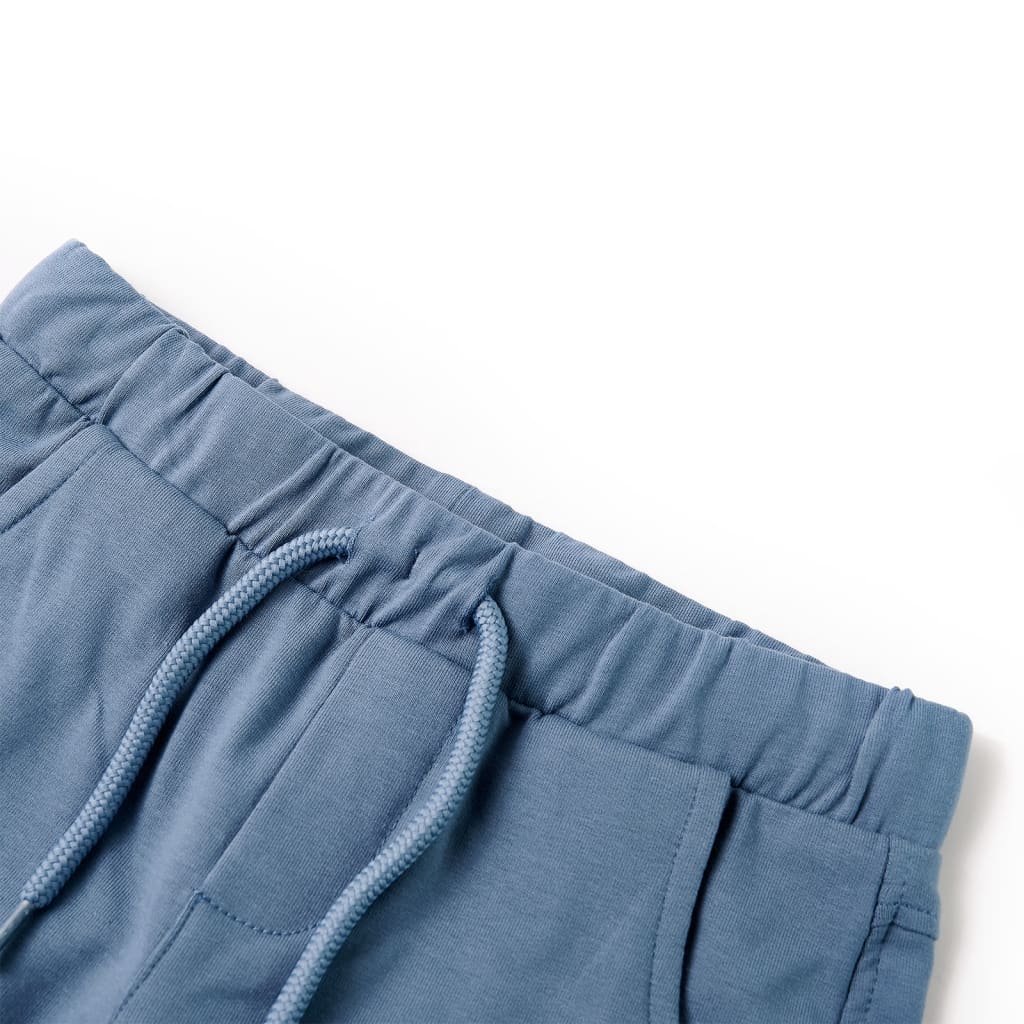 VidaXL Short enfant avec cordon de serrage 128 bleu foncé