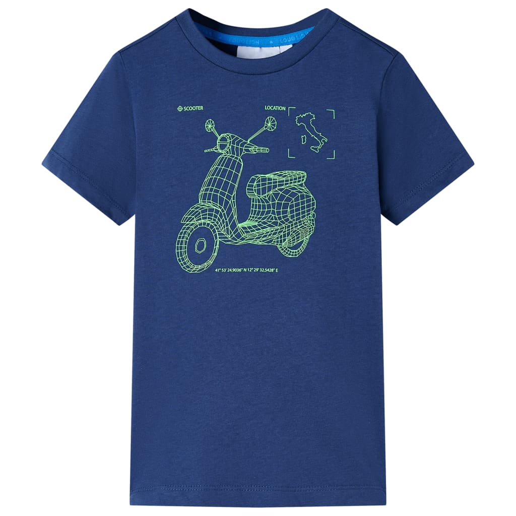 VidaXL chemise enfant 140 bleu foncé