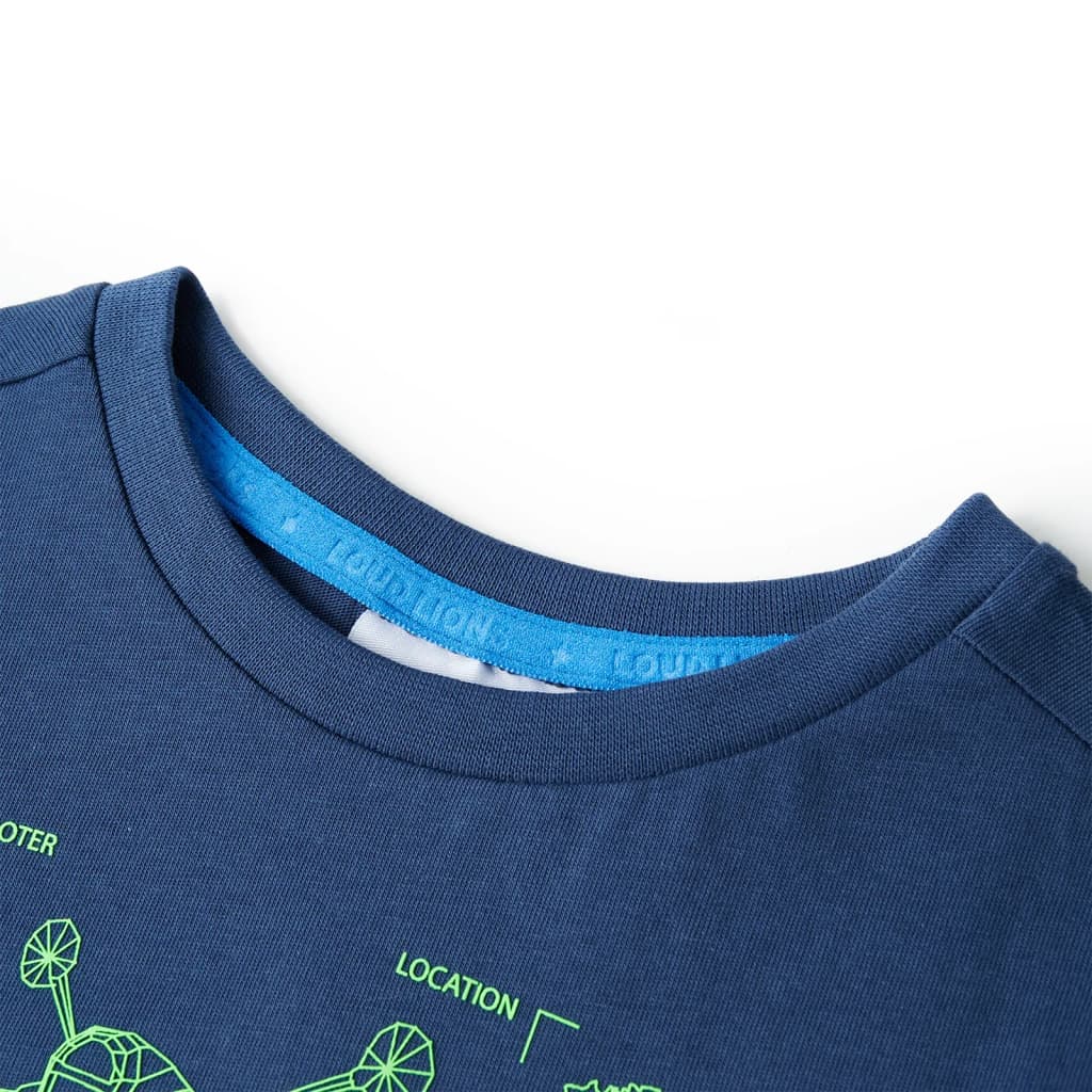 VidaXL chemise enfant 140 bleu foncé