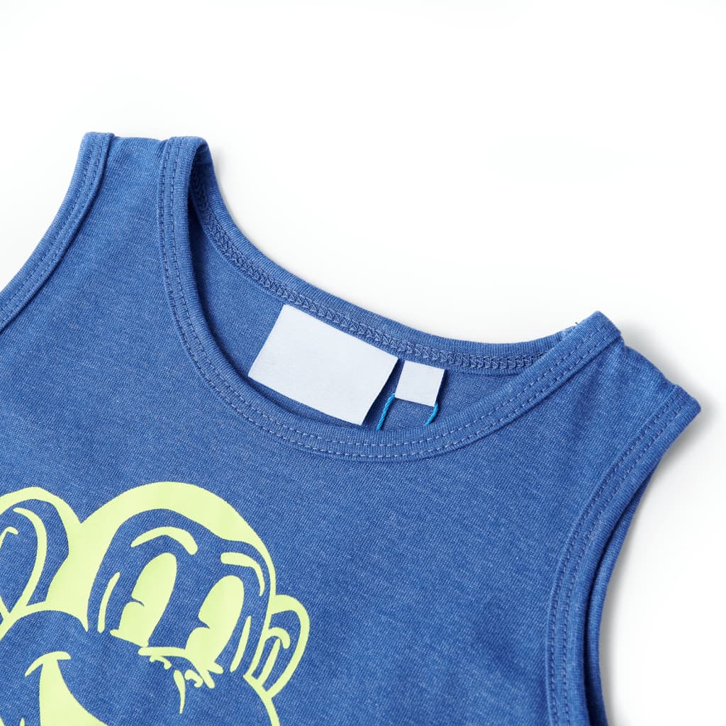 VidaXL haut enfant 128 bleu mixte