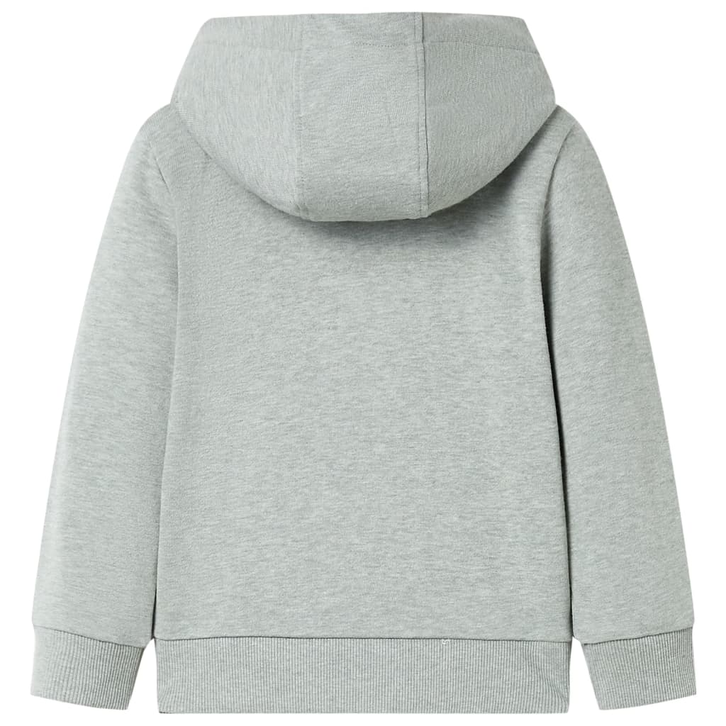 VidaXL Cardigan enfant avec capuche et fermeture éclair 92 kaki clair mélangé