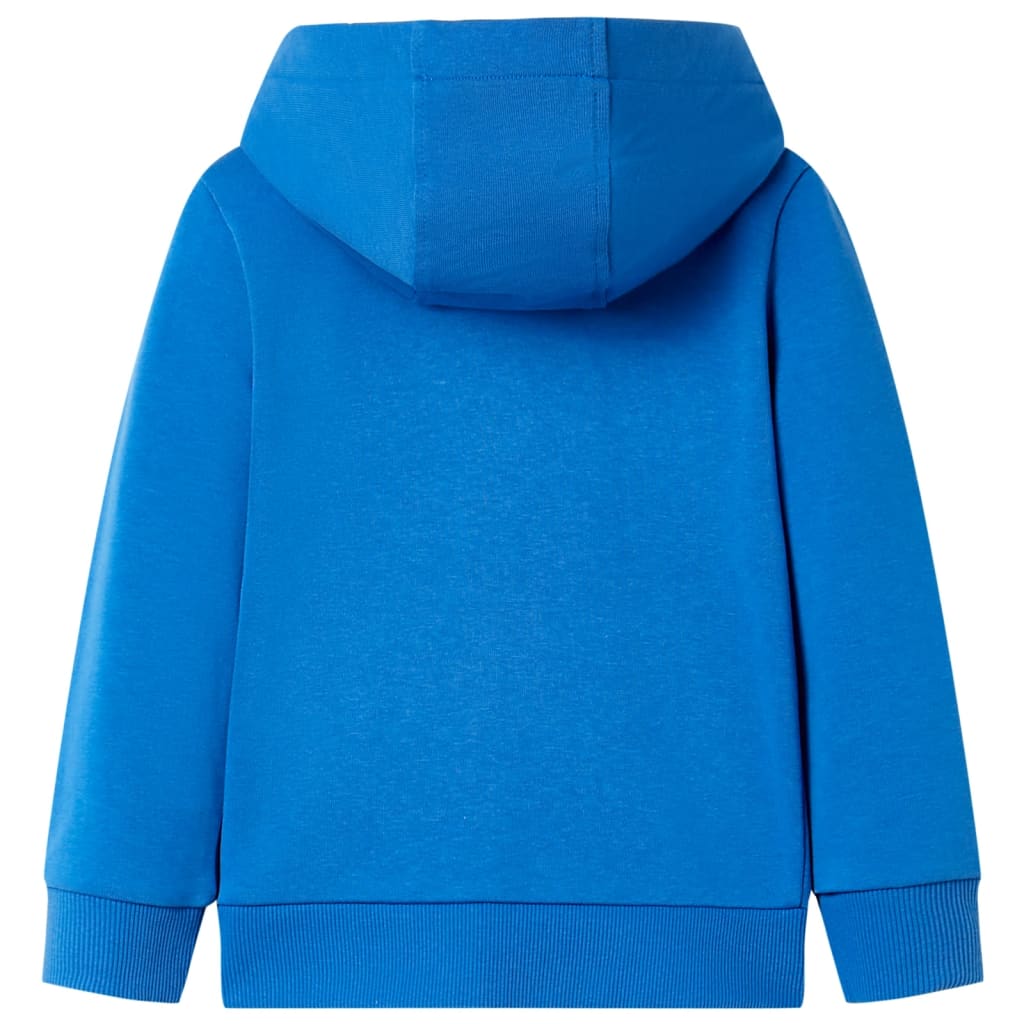 VidaXL Cardigan enfant avec capuche et fermeture éclair 116 bleu