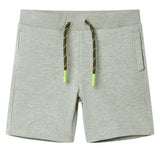 Vidaxl short enfant avec cordon de serrage 92 kaki clair mixte