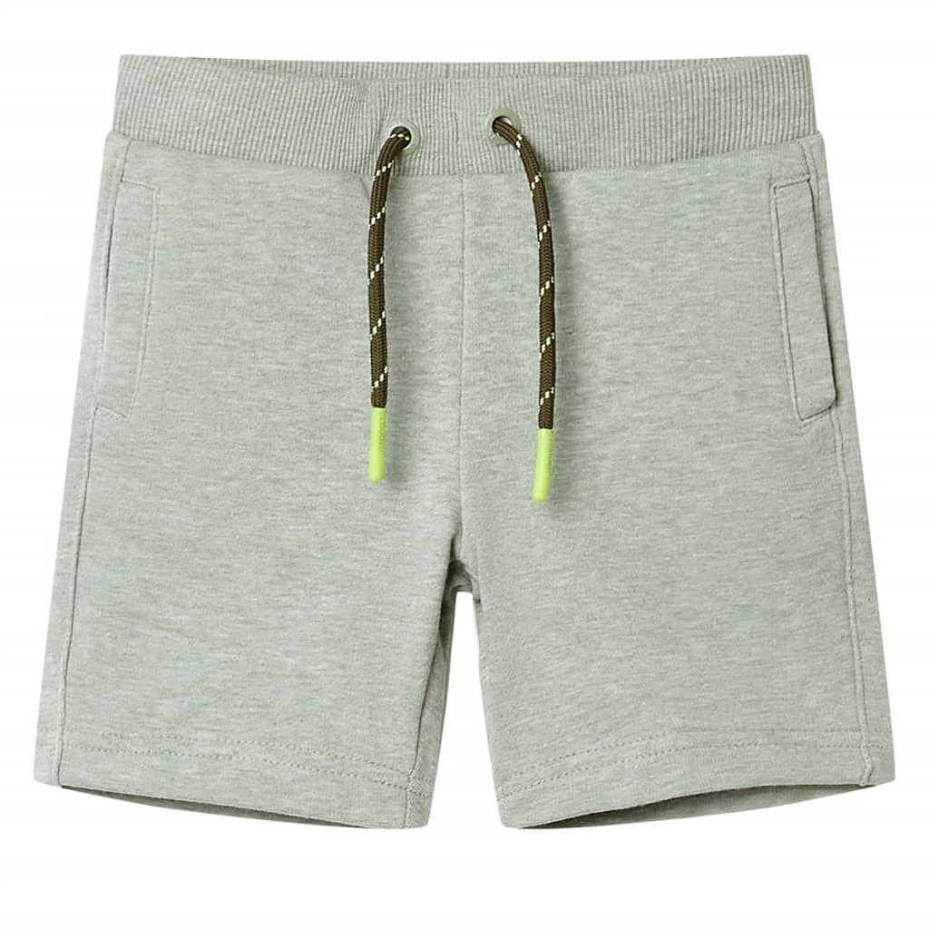 VidaXL Short enfant avec cordon de serrage 128 kaki clair mélangé