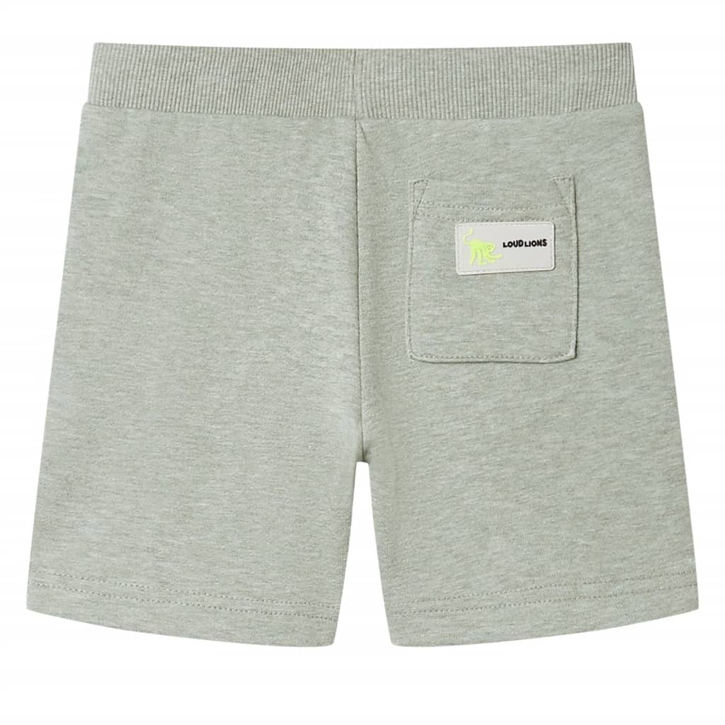 VidaXL Short enfant avec cordon de serrage 128 kaki clair mélangé