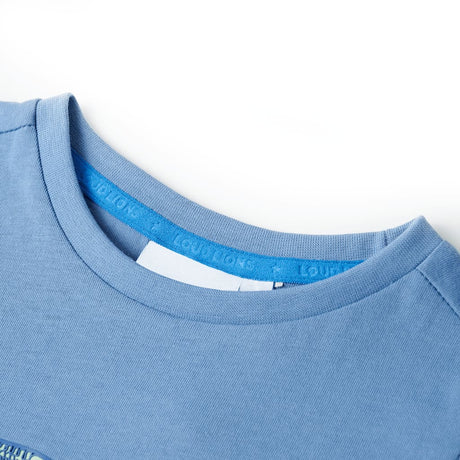 VidaXL Chemise enfant 104 bleu moyen