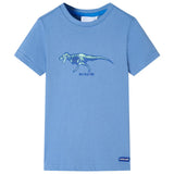 VidaXL Chemise enfant 128 bleu moyen