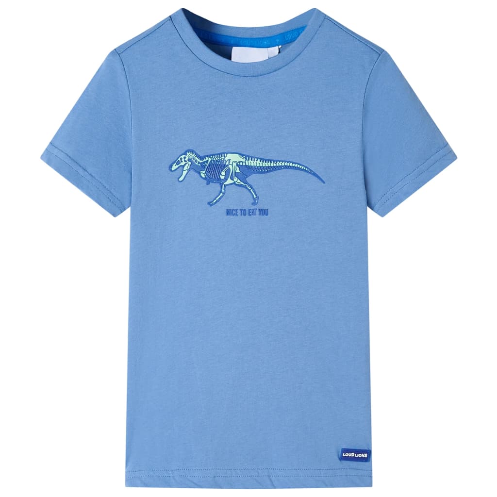 VidaXL Chemise enfant 140 bleu moyen